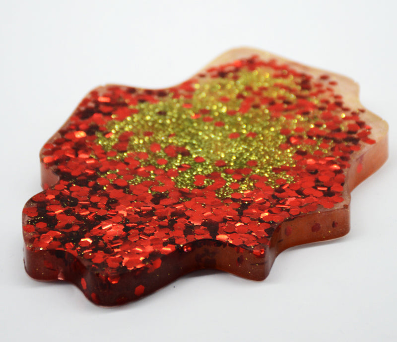 GRAFFITI RESIN ACRYLIC MOULD DECOR W/ GLITTER AND SEQUINS ASSTD SHAPE