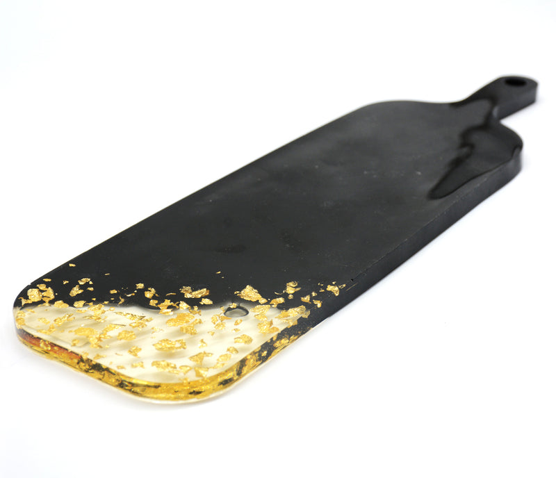 GRAFFITI RESIN ACRYLIC MOULD HANGING DECOR W/GOLD LEAF PAPER 34X10CM