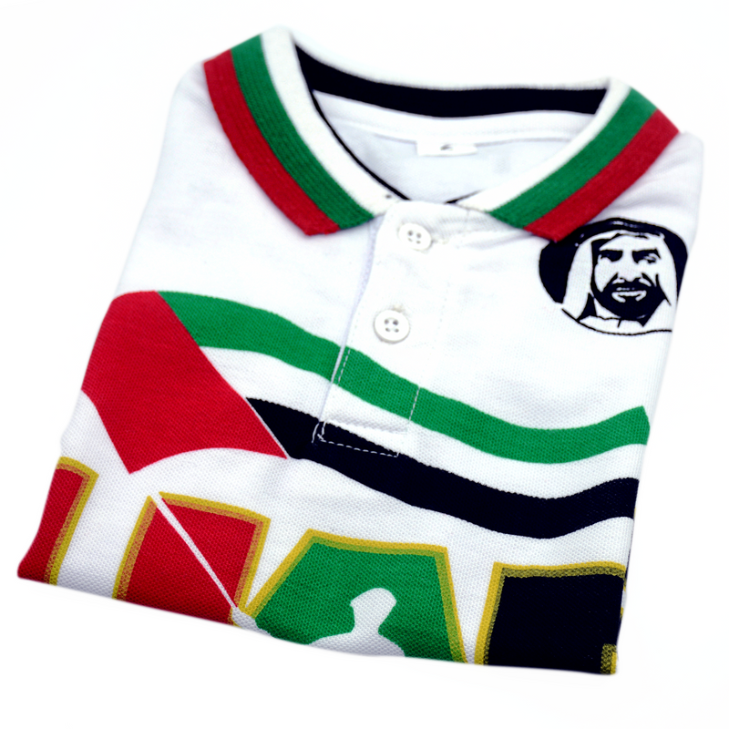 UAE NATIONAL DAY POLO SHIRT W/ SHK. ZAYED & LIVE UNITED ASSTD