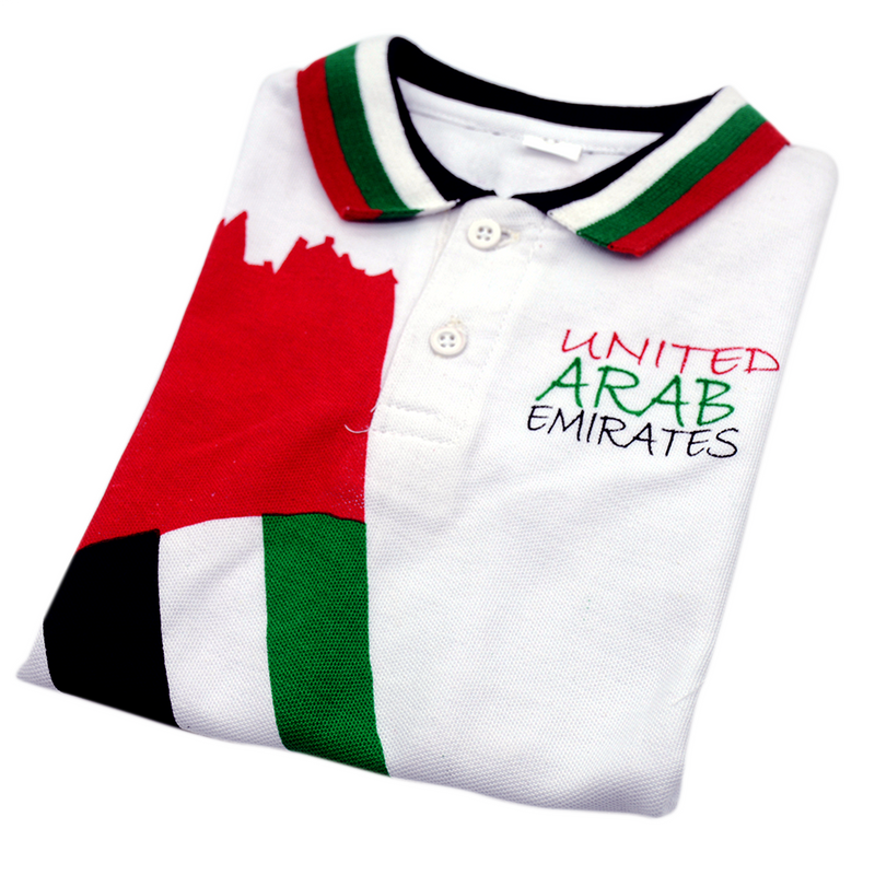 UAE NATIONAL DAY POLO SHIRT W/ SHK. ZAYED & LIVE UNITED ASSTD