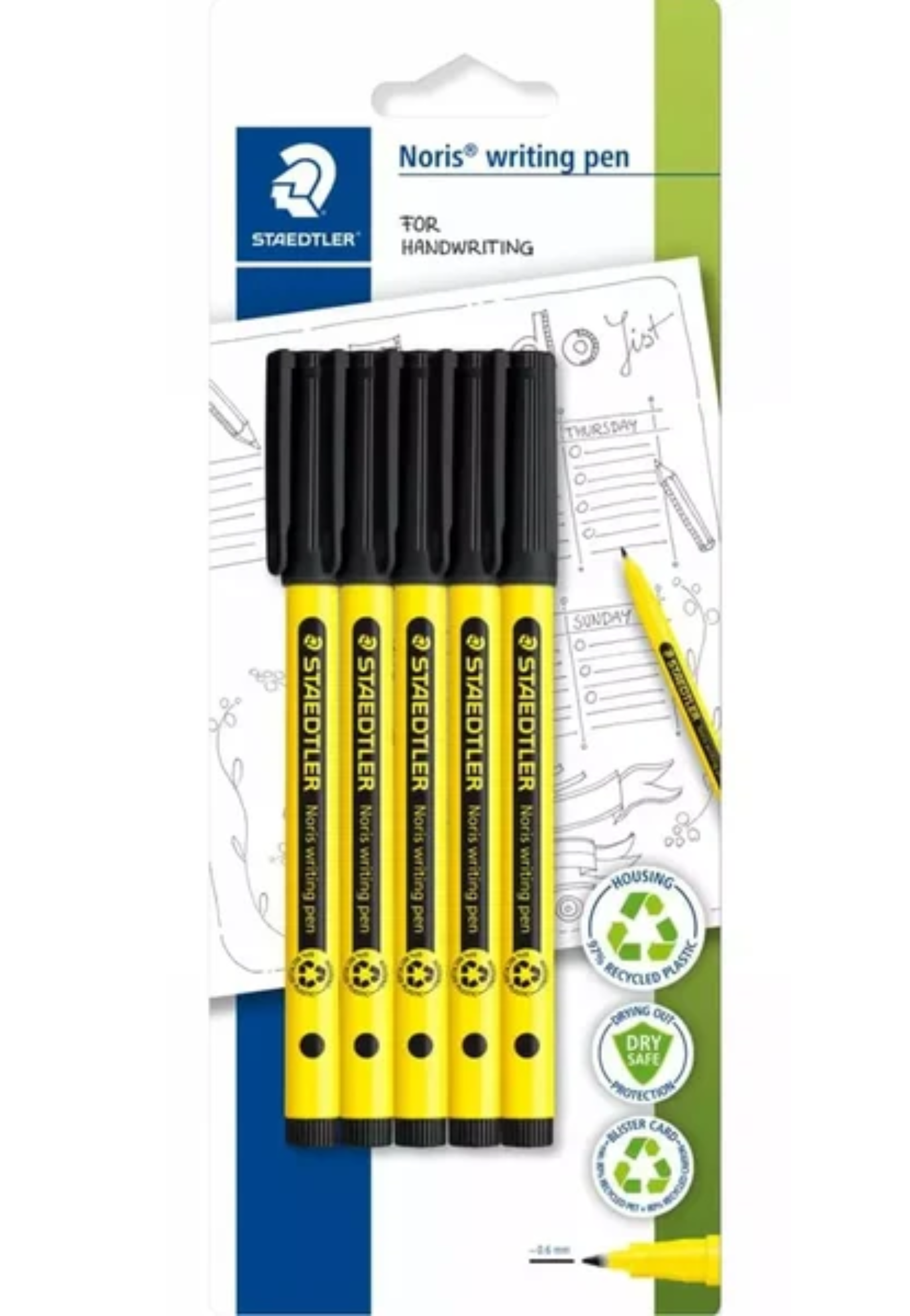 STAEDTLER FINELINER NORIS WRITING PEN 5PCS PACK