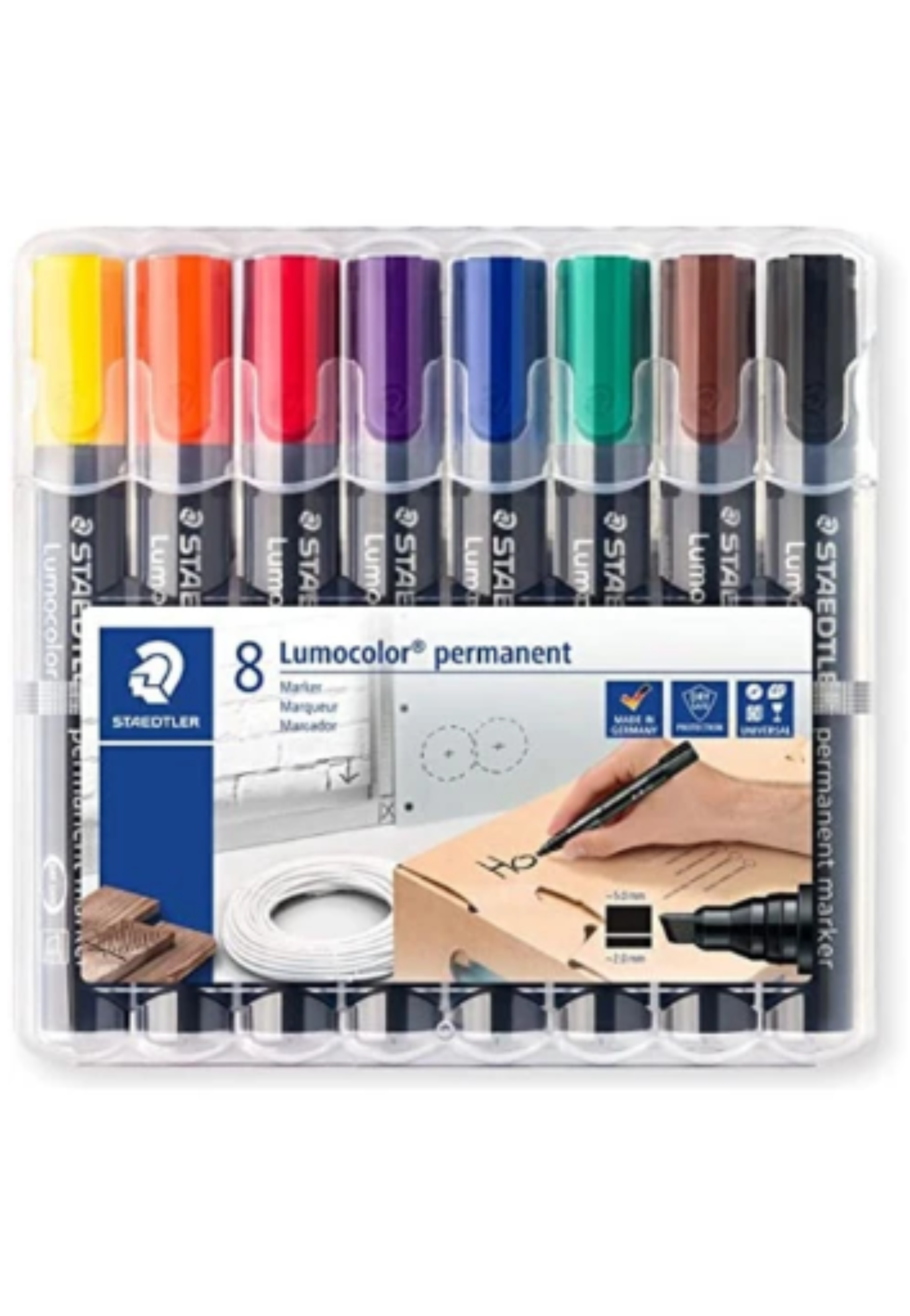 STAEDTLER LUMOCOLOR PERMANENT MARKER 8PCS PACK