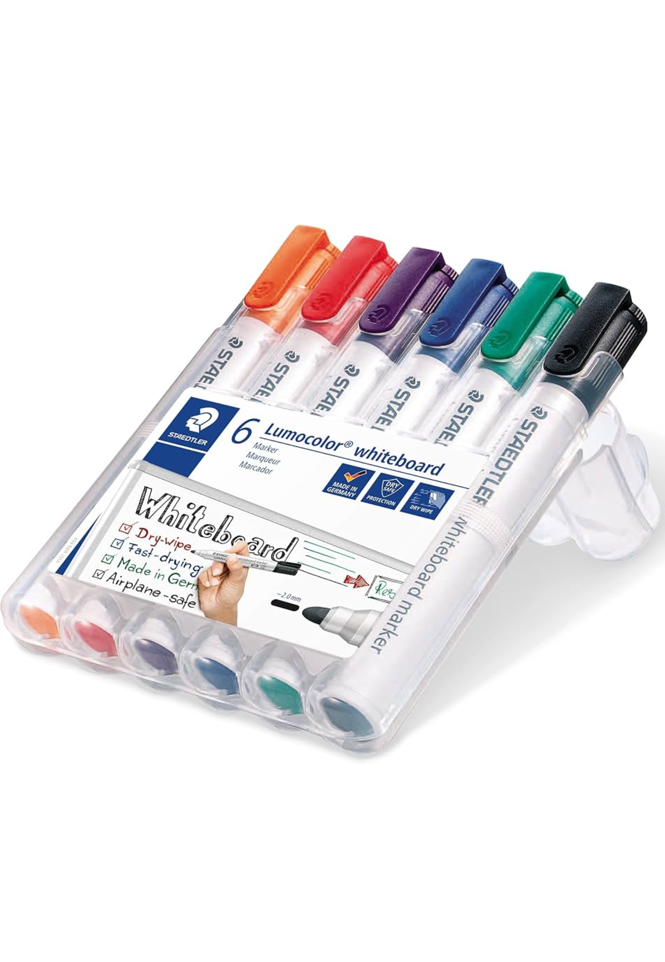STAEDTLER LUMOCOLOR WHITE BOARD MARKER 6PCS PACK