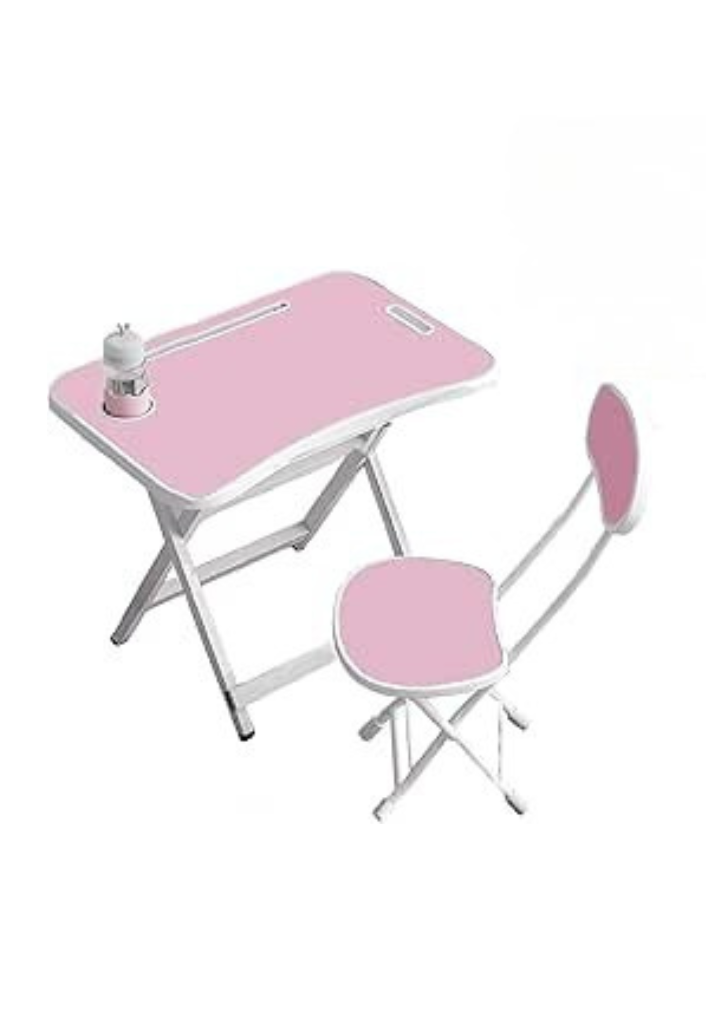 STUDENTS PLAIN TABLE AND CHAIR W/TABLET & CUP HOLDER-PINK