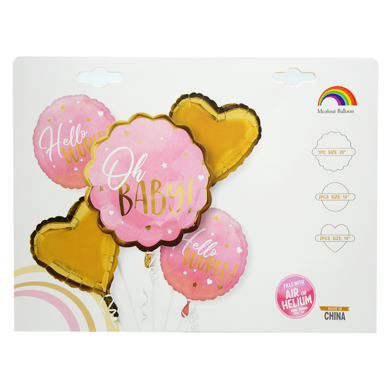 I&A COLLECTION FOIL BALLOON 5PCS SET -OH BABY