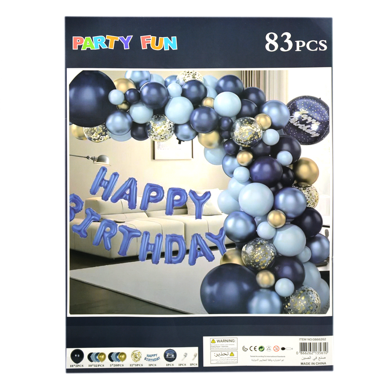 PARTY FUN HAPPY BIRTHDAY FOIL BALLOON 83PCS/PKT 0866262 ASSTD