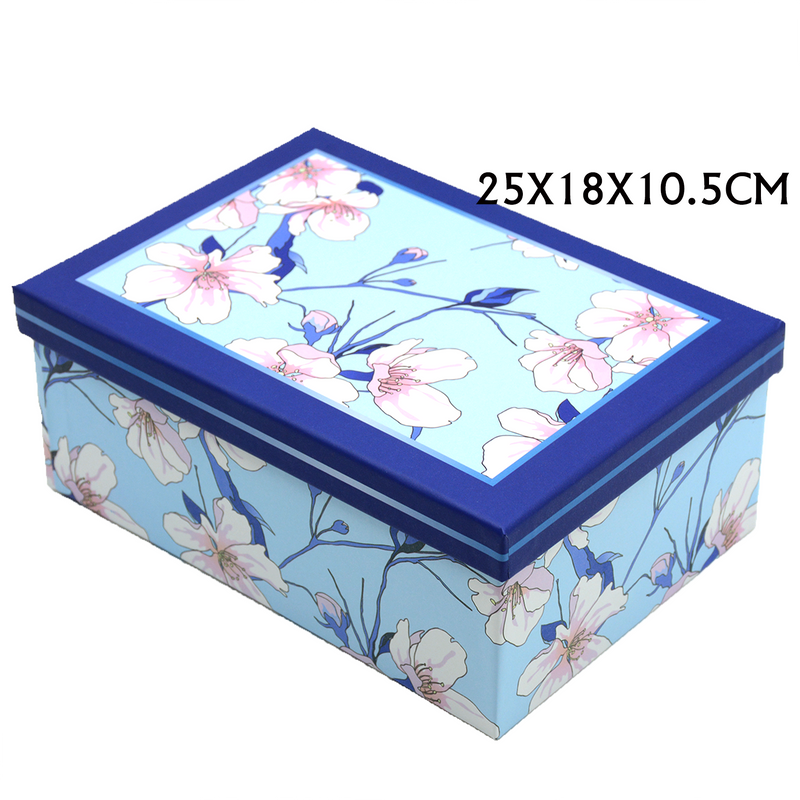 RECTANGLE PAPER GIFT BOX ASSTD -4  | 25x18x10.5cm