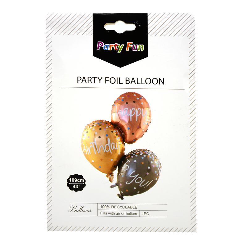 PARTY FUN FOIL BALLOON HBD 43" 0867063