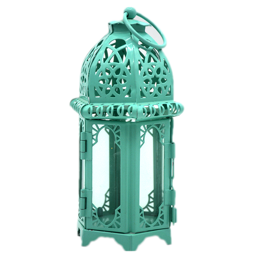 METAL HANGING FANOOS WITH CLEAR GLASS 16x7CM ASSTD