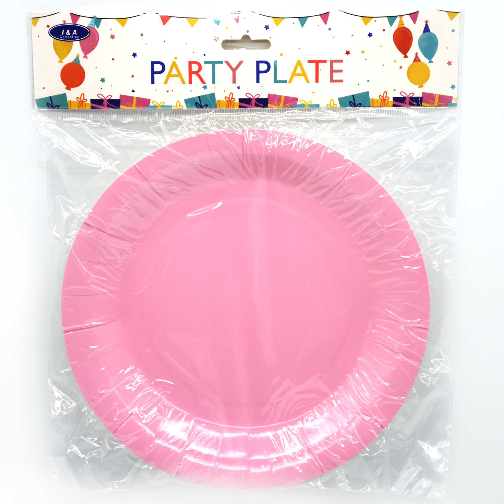 I&A COLLECTION PAPER PLATE 9" 6PCS/PKT-PINK