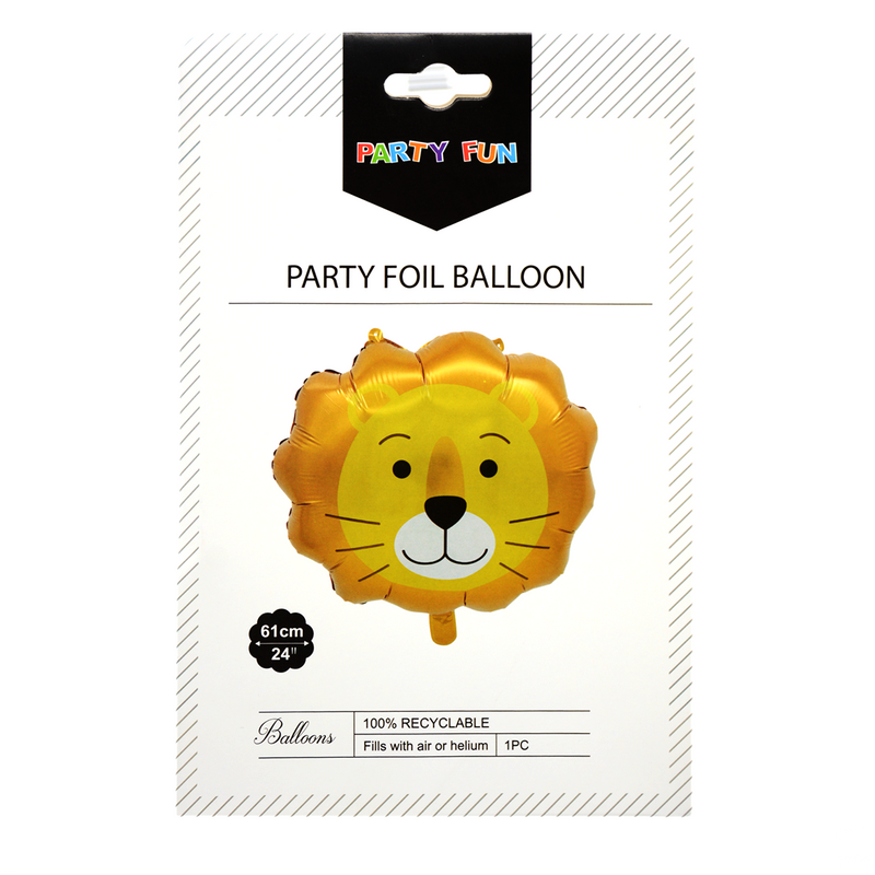 PARTY FUN FOIL BALLOON 24"LION FACE