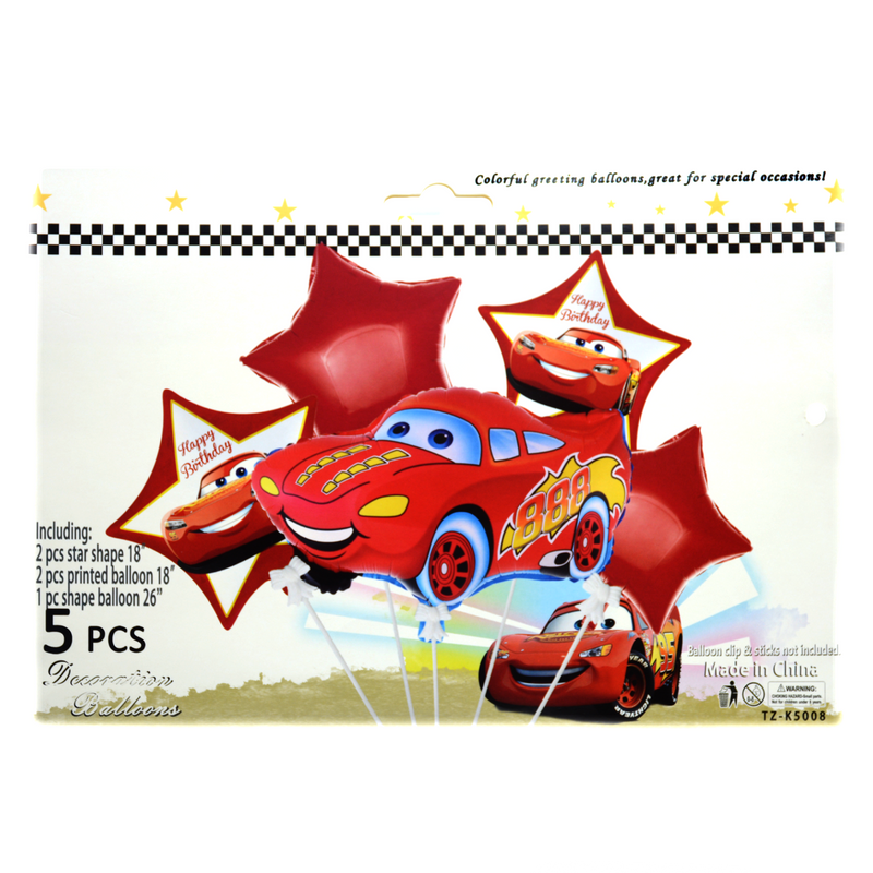 HELIUM BALLOON 5PCS PKT CARS TZ-K5008