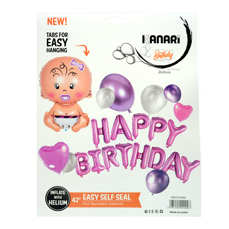 KANARI HAPPY BIRTHDAY BALLOON DECORATION PACK 90810-0002