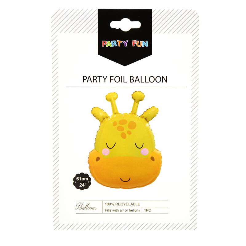 PARTY FUN FOIL BALLOON 24"GIRAFFE FACE