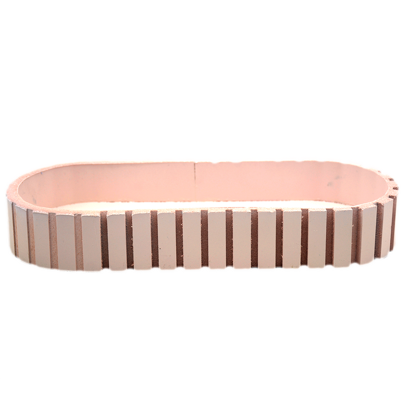 OVAL WOODEN DECORATIVE TRAY 34X13.5X5CM PINK-1SMALL