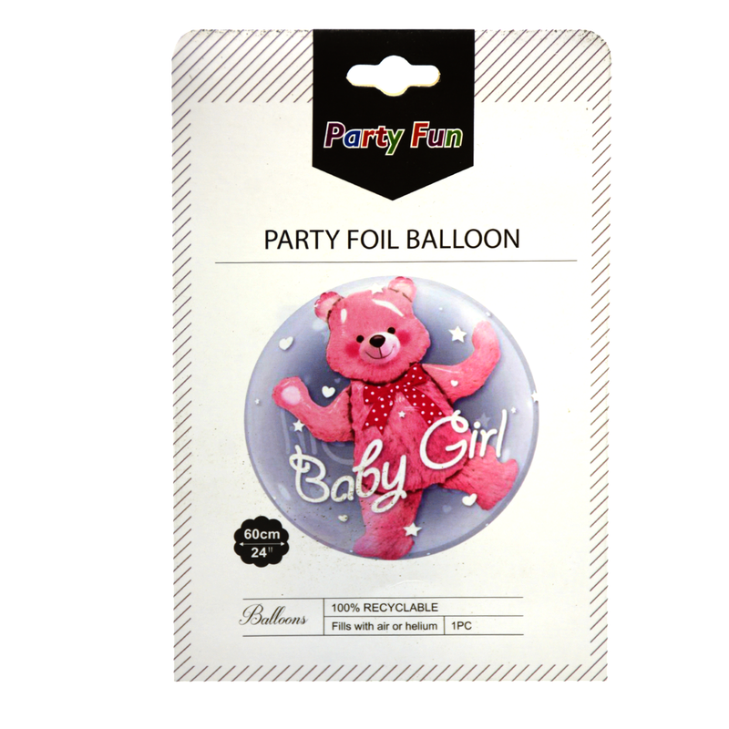 PARTY FUN FOIL BALLOON BABY GIRL PINK