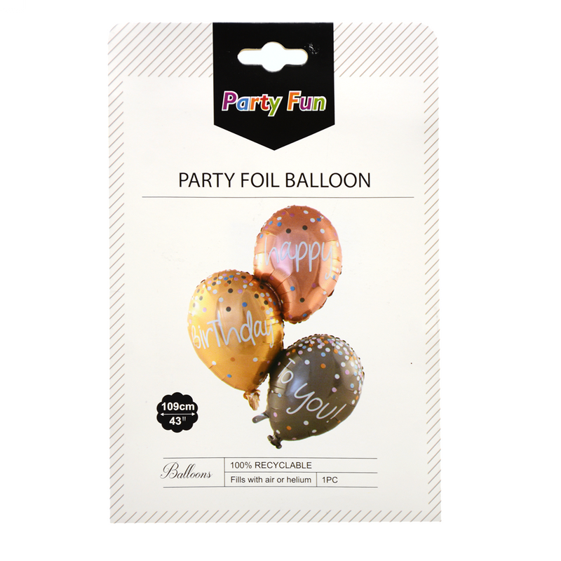 PARTY FUN FOIL BALLOON HBD 43" 0867063