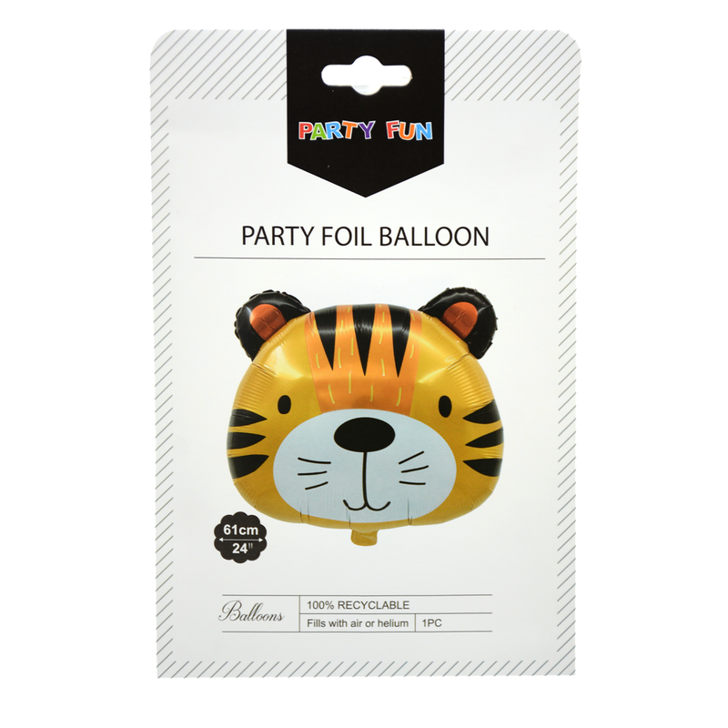 PARTY FUN FOIL BALLOON 24"TIGER FACE