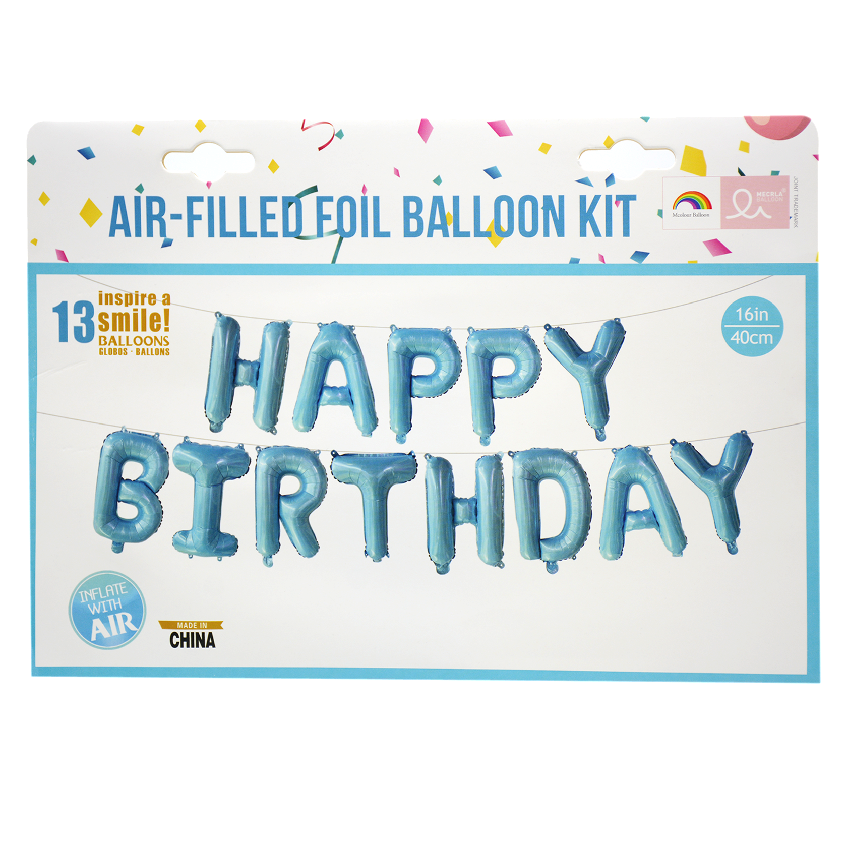 I&A COLLECTION AIR FILLED FOIL BALLOON KIT-HPY BIRTHDAY
