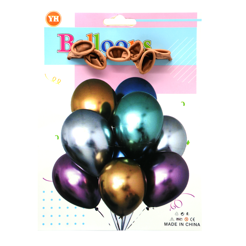 YH DECORATE PARTY BALLOONS 12" 6PCS/PKT ROSE GOLD