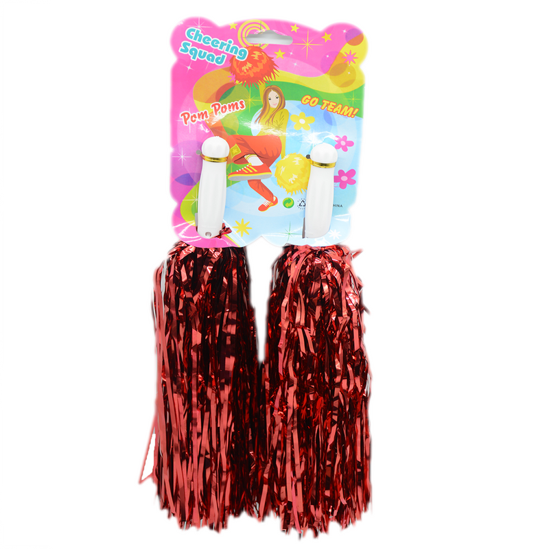 PLASTIC POM POMS 2PCS SET ASSTD