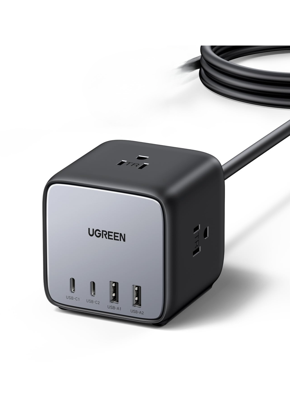 UGREEN POWERSTRIP 3AC OUTLET W/4PORT 2A23 PD 65W BLACK