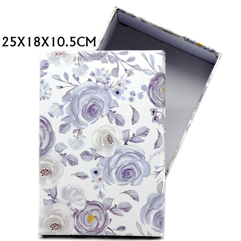 RECTANGLE PAPER GIFT BOX ASSTD -4  | 25x18x10.5cm