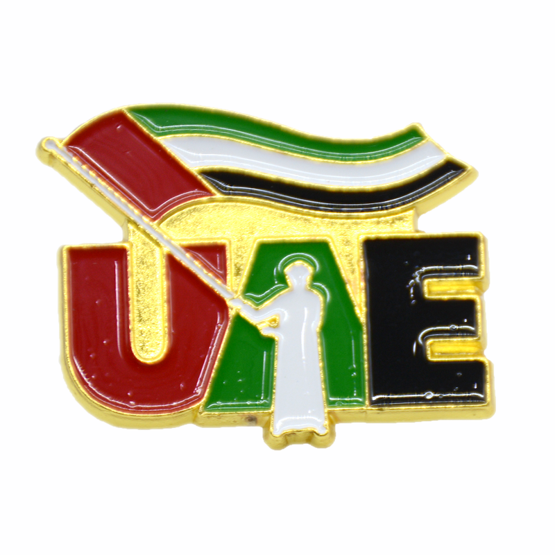 SBC UAE THEMED MAGNETIC BROOCH UAE+FLAG