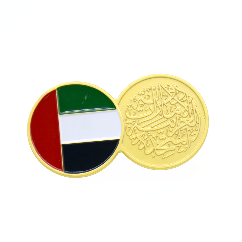 UAE NAT'L DAY DOUBLE ROUND BROOCH