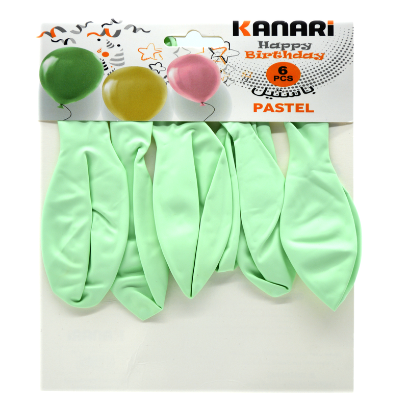 KANARI BALLOONS 6PCS/BAG PASTEL GREEN