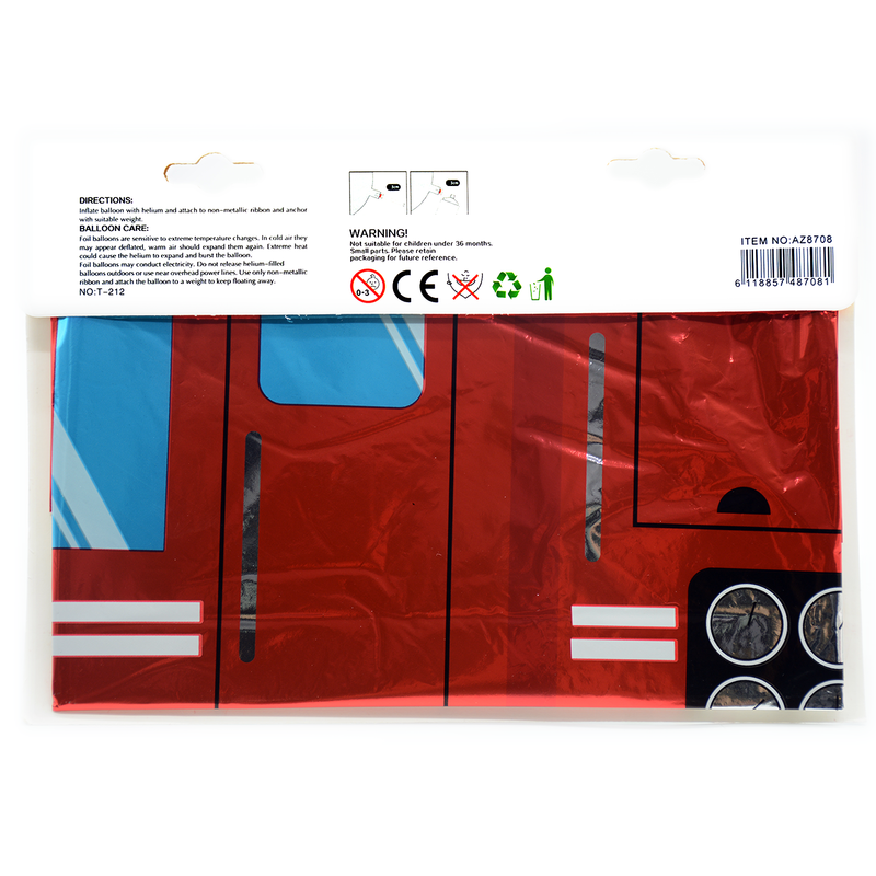 I&A COLLECTION FOIL BALLOON 7PCS SET -HPY BIRTHDAY FIRE DEPT.