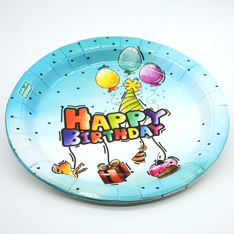 KANARI HBD PRINTED PAPER PLATE 9'' 8PC SET 90850-0225