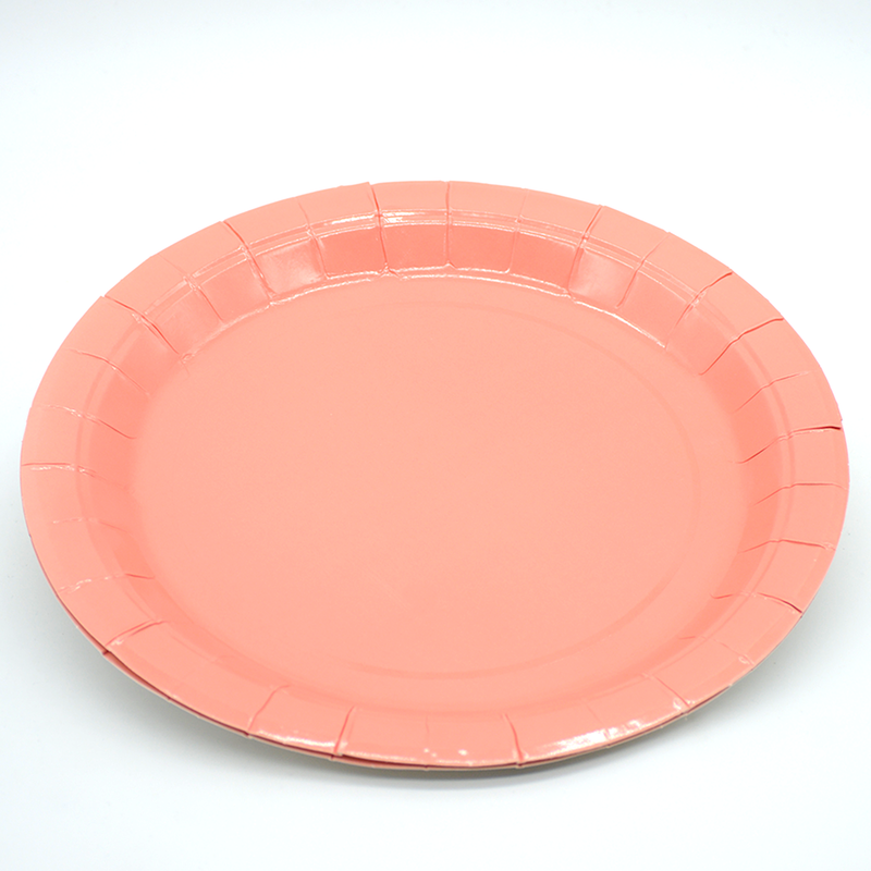 KANARI PAPER PLATE 9" 4PCS SET PASTEL PINK