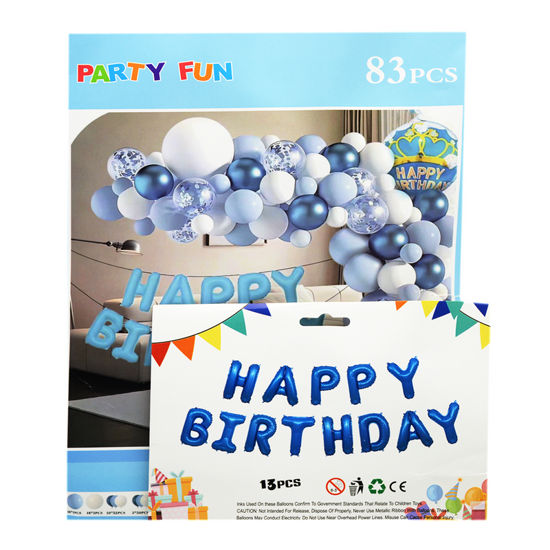 PARTY FUN HAPPY BIRTHDAY FOIL BALLOON 83PCS/PKT 0866263 ASSTD