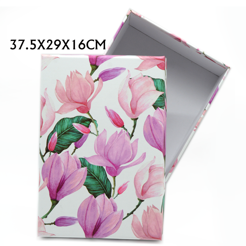 RECTANGLE PAPER GIFT BOX ASSTD-10 LARGE | 37.5x29x16cm