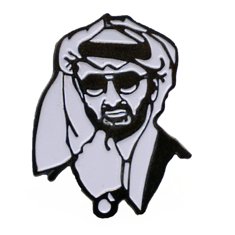 SHEIKH MOHAMMAD BIN ZAYED DIE CUT MAG.BROOCH SILVER