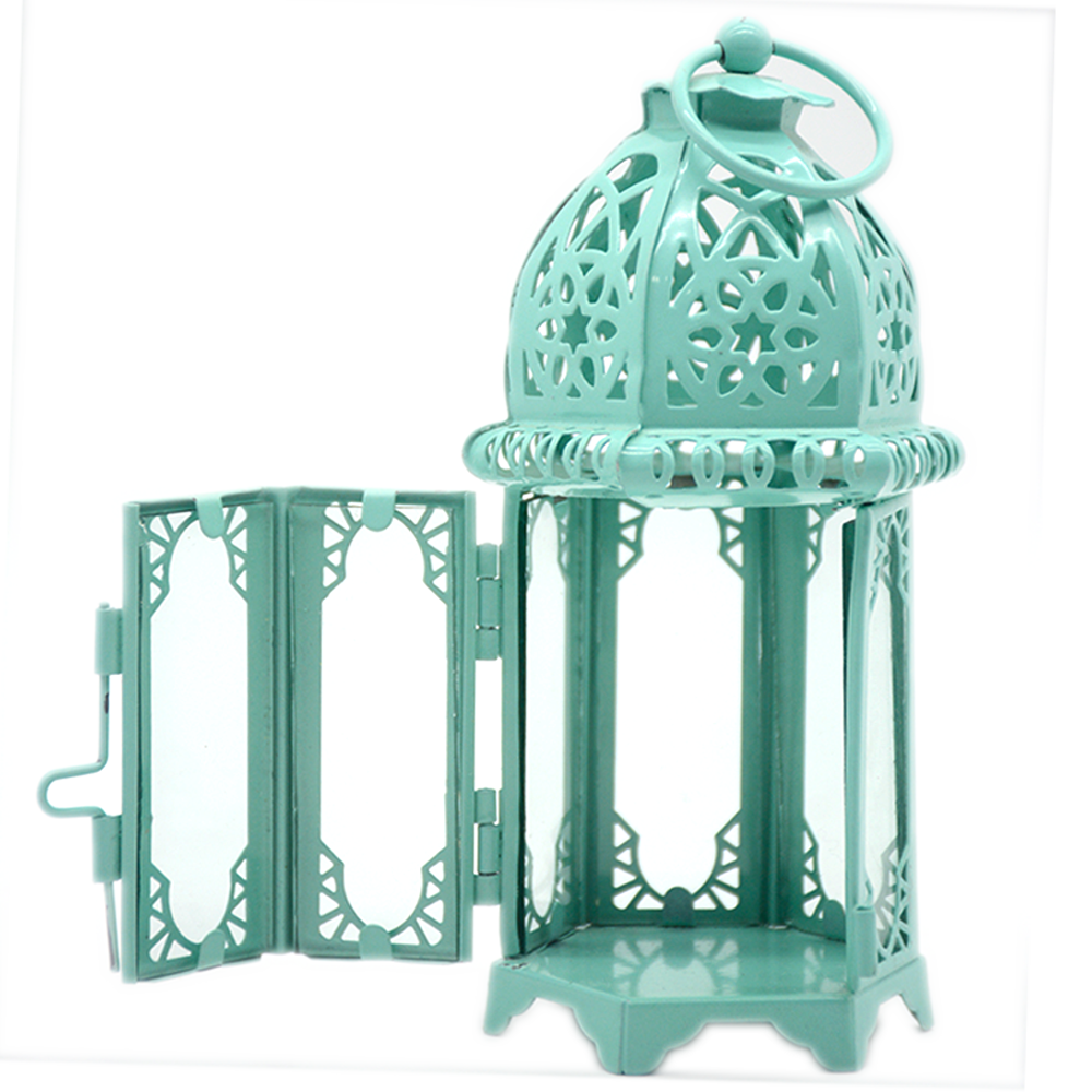 METAL HANGING FANOOS WITH CLEAR GLASS 16x7CM ASSTD