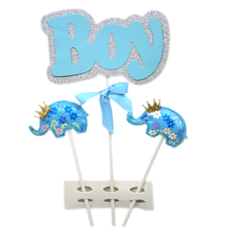 KANARI CAKE TOPPER "BOY" 3PCS SET BLUE