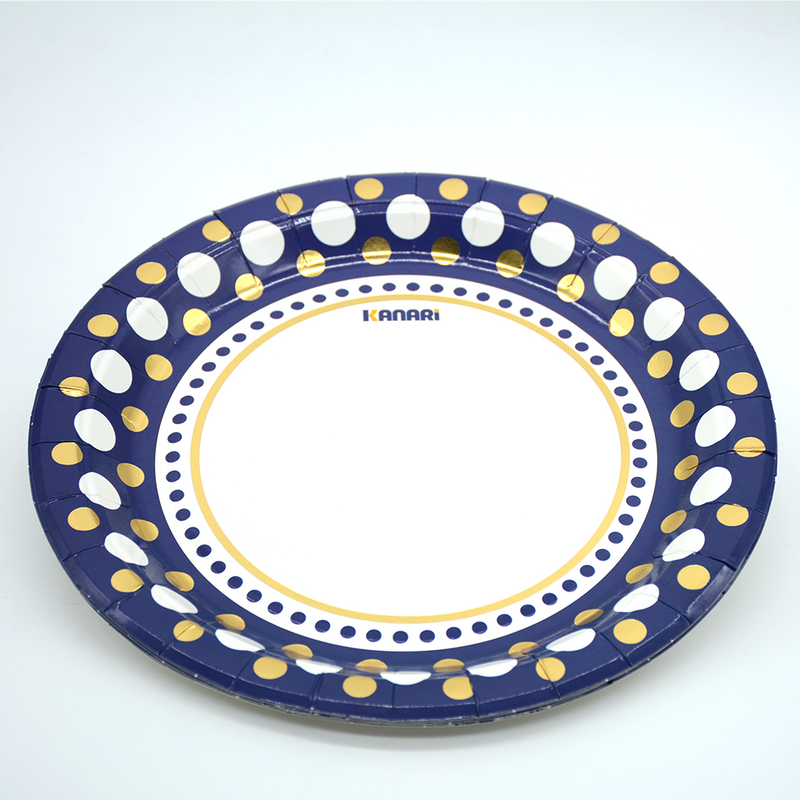 KANARI PRINTED PAPER PLATE 7" 6PCS BLUE