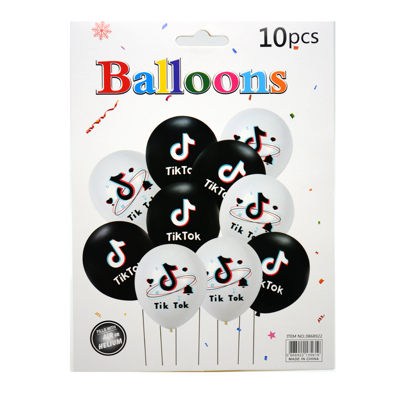 TIKTOK BALLOON 12" 10PCS/PKT