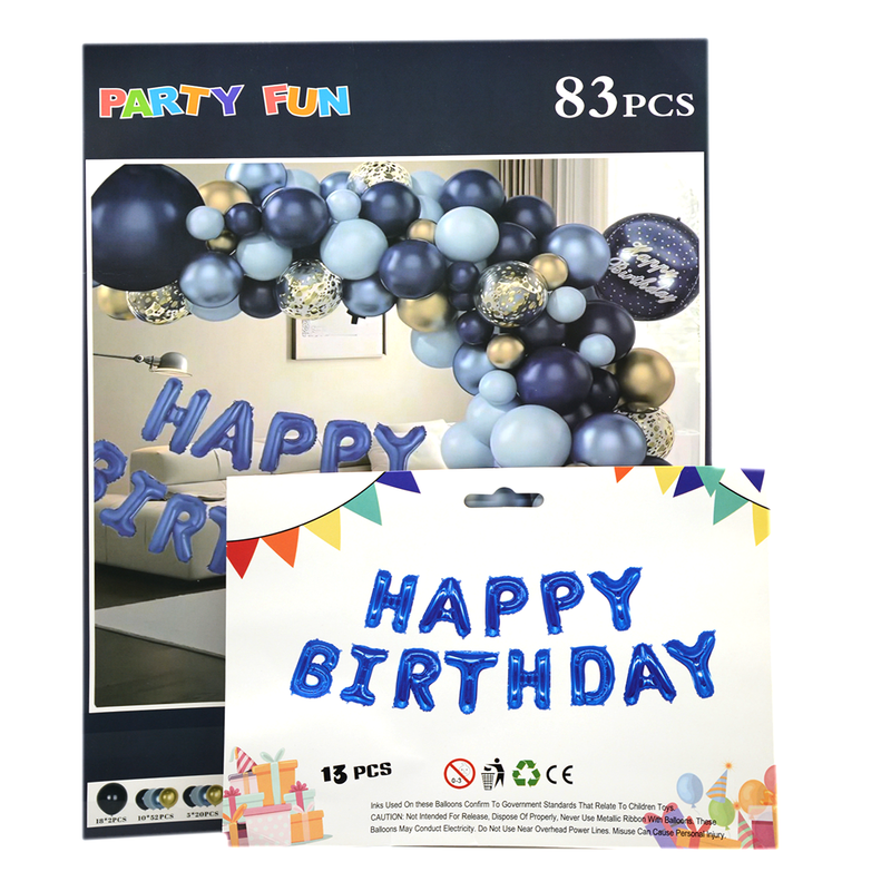 PARTY FUN HAPPY BIRTHDAY FOIL BALLOON 83PCS/PKT 0866262 ASSTD