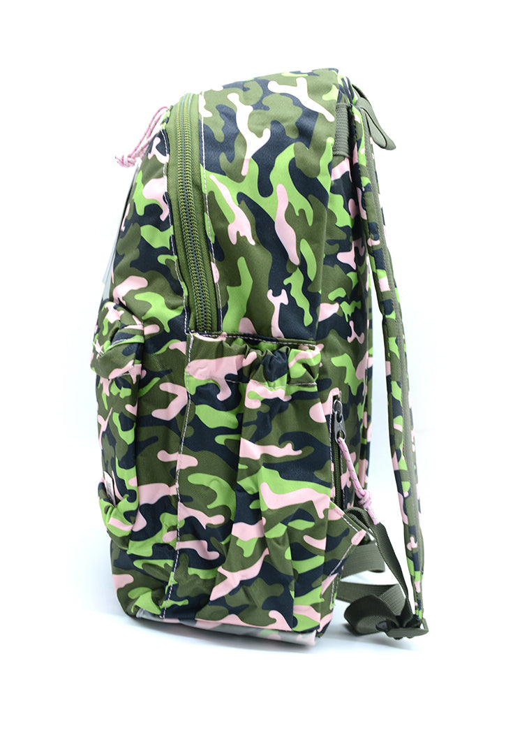 حقيبة ظهر مدرسية مقاس 17 MIQUELRIUS MR BACKPACK W/2 COMPARTMENT 17" PINK JUNGLE M