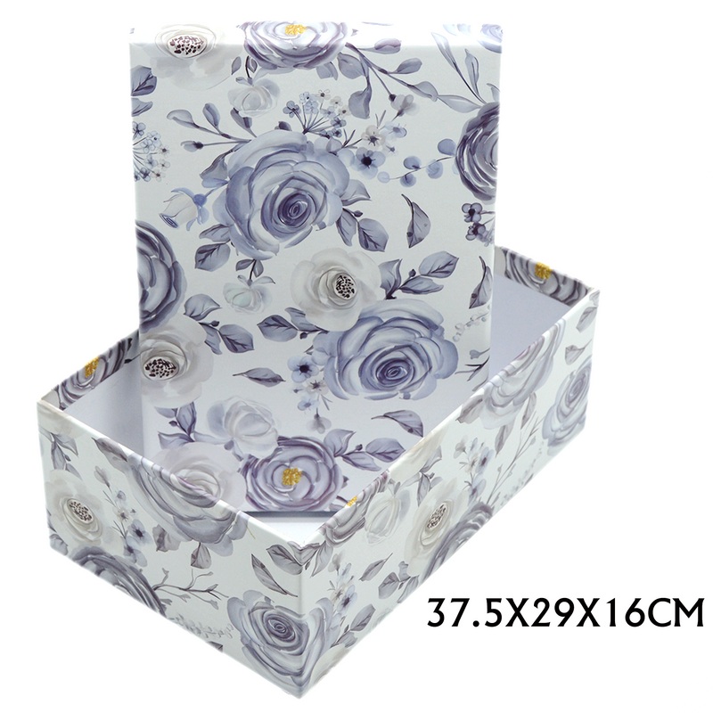 RECTANGLE PAPER GIFT BOX ASSTD-10 LARGE  | 37.5x29x16cm