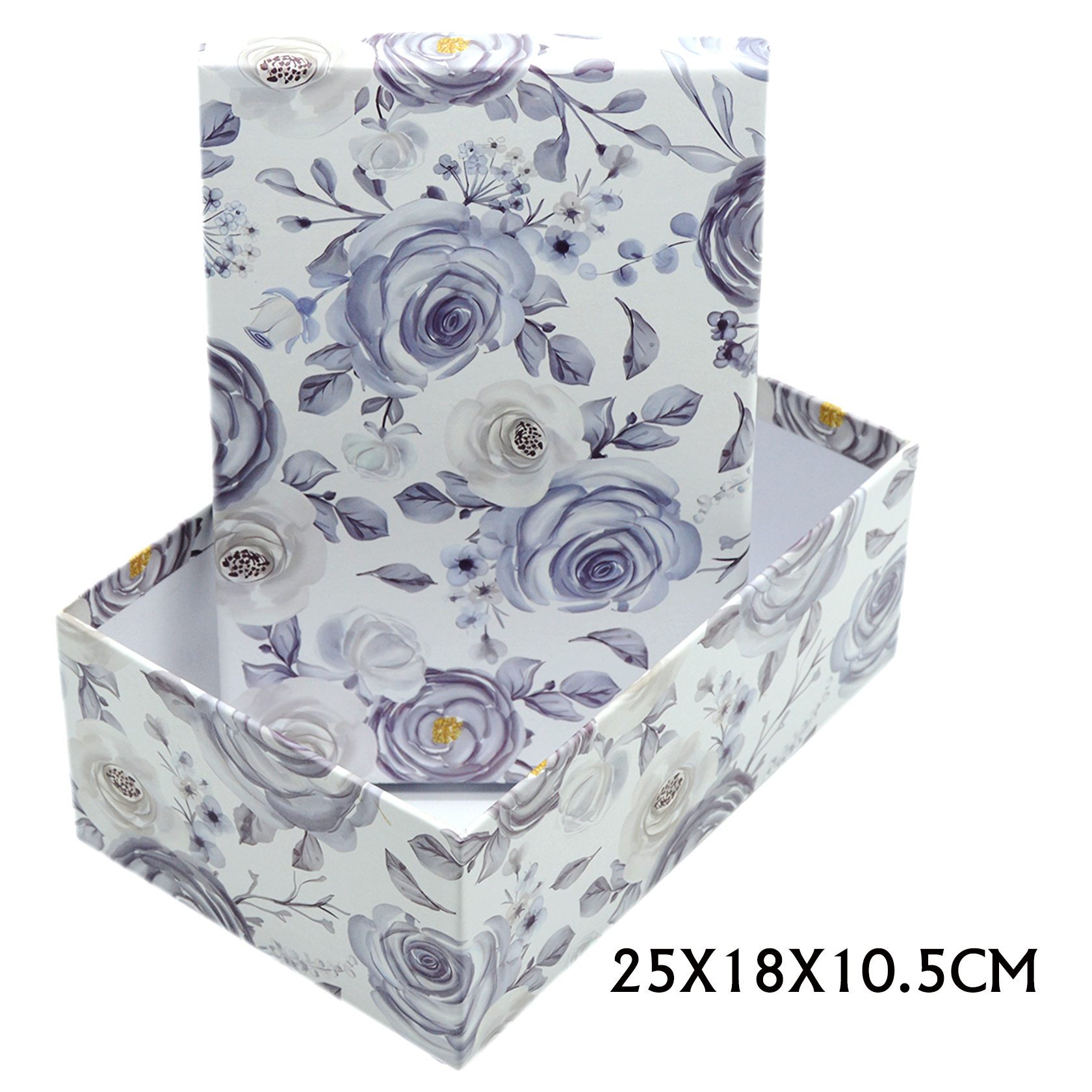 RECTANGLE PAPER GIFT BOX ASSTD -4  | 25x18x10.5cm