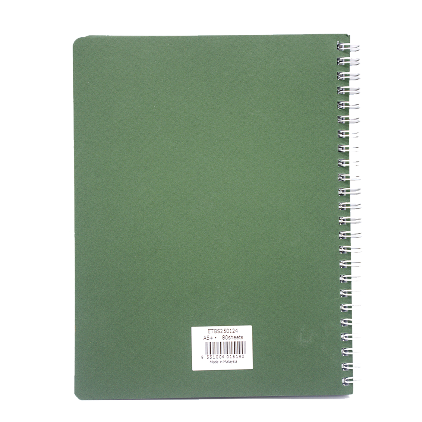 LAMBERT WIRE-O CARD COVER LINE EXERCISE NOTE BOOK A5 80SHT- VERDONE