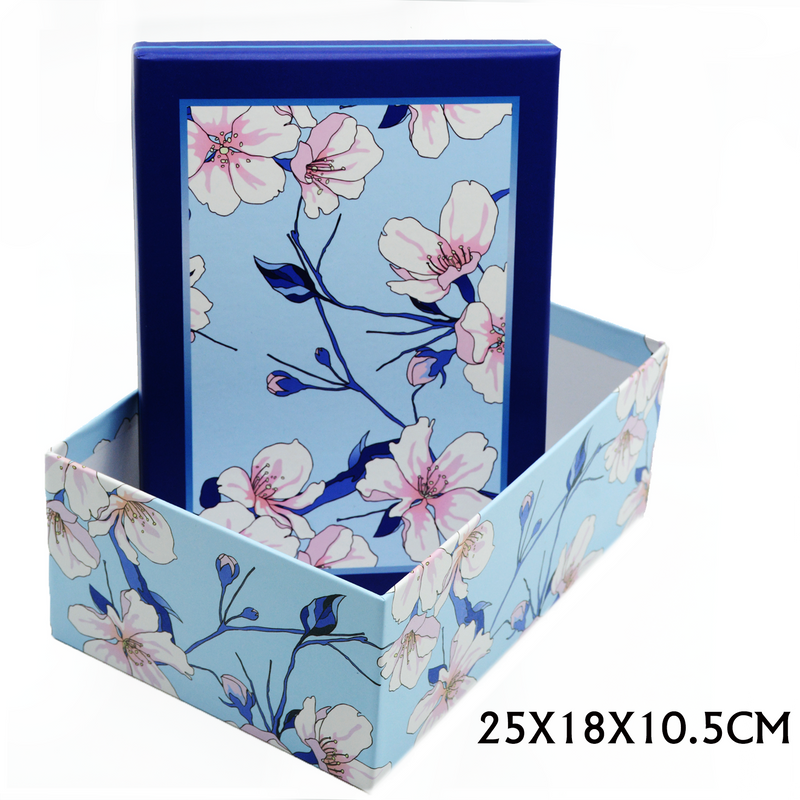 RECTANGLE PAPER GIFT BOX ASSTD -4  | 25x18x10.5cm