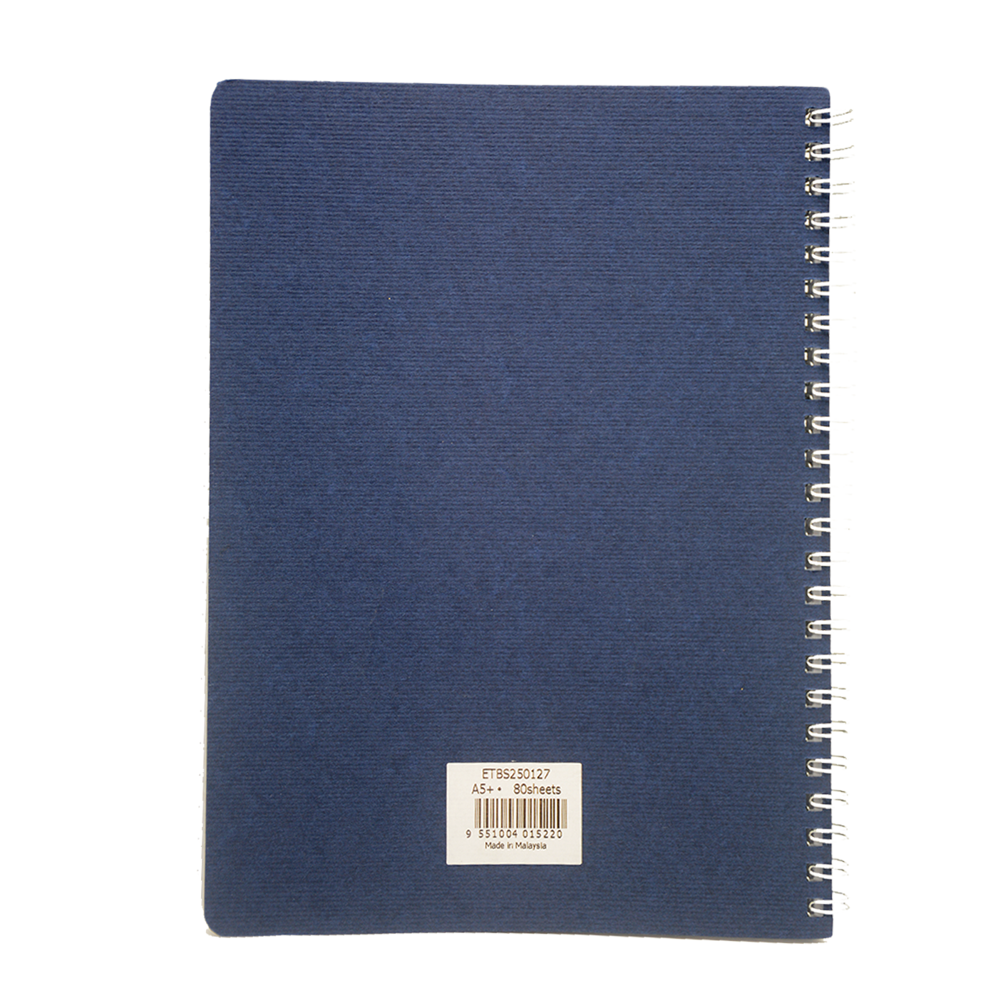 LAMBERT WIRE-O CARD COVER LINE EXERCISE NOTE BOOK A5 80SHT- BLUE NAVY