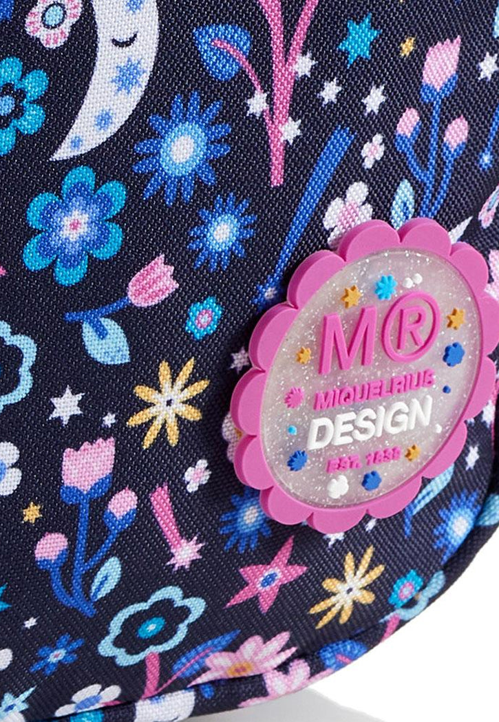 حقيبة ظهر مدرسية مقاس 17 MIQUELRIUS MR BACKPACK W/3 COMPARTMENT 17"- RECYC NIGHT GARDEN