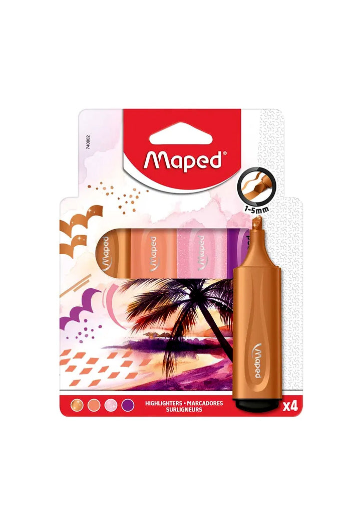 MAPED HIGHLIGHTER FLUOPEPS SUNSET 4PCS PACK