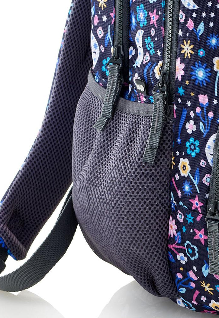 حقيبة ظهر مدرسية مقاس 17 MIQUELRIUS MR BACKPACK W/2 COMPARTMENT 17"- RECYC NIGHT GARDEN